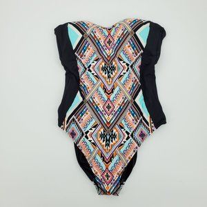 Kenneth Cole Strapless One Piece Bathing Suit Sz S